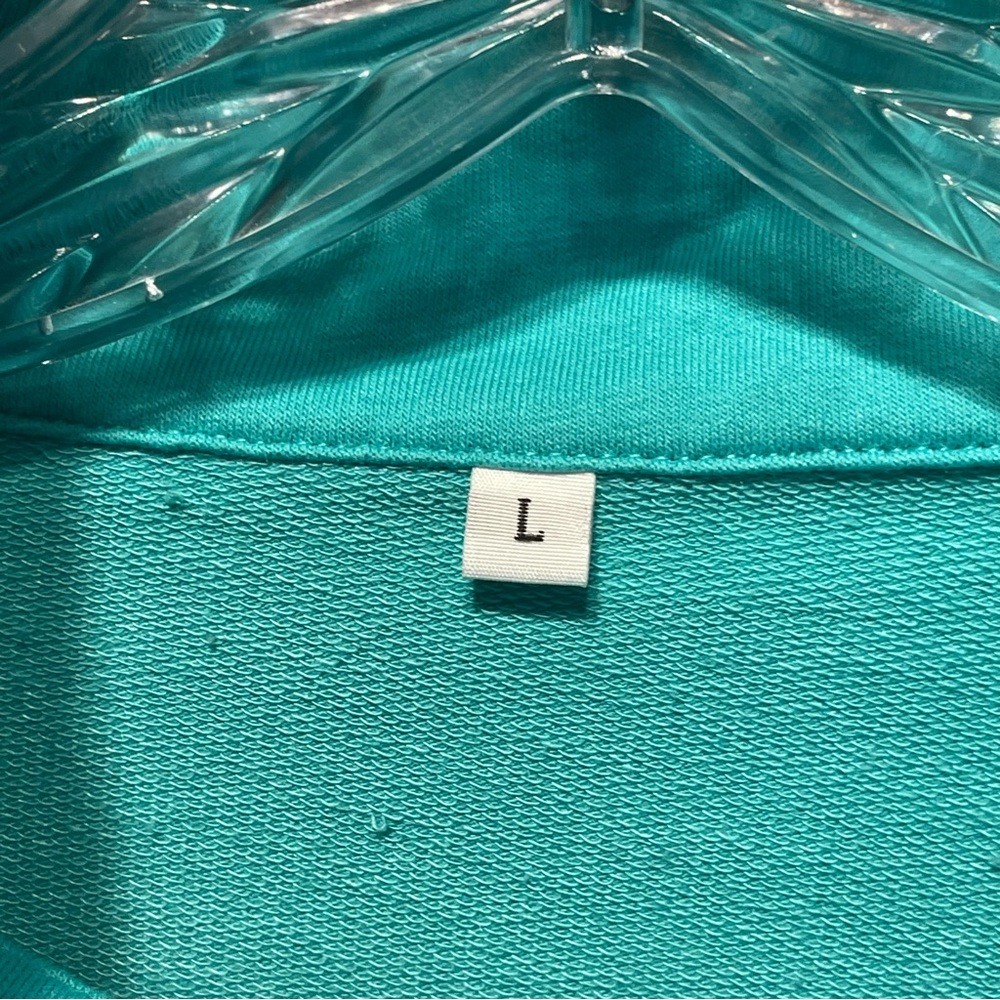 Teal Quarter-Zip Pullover Women’s Size Large - Picture 3 of 9